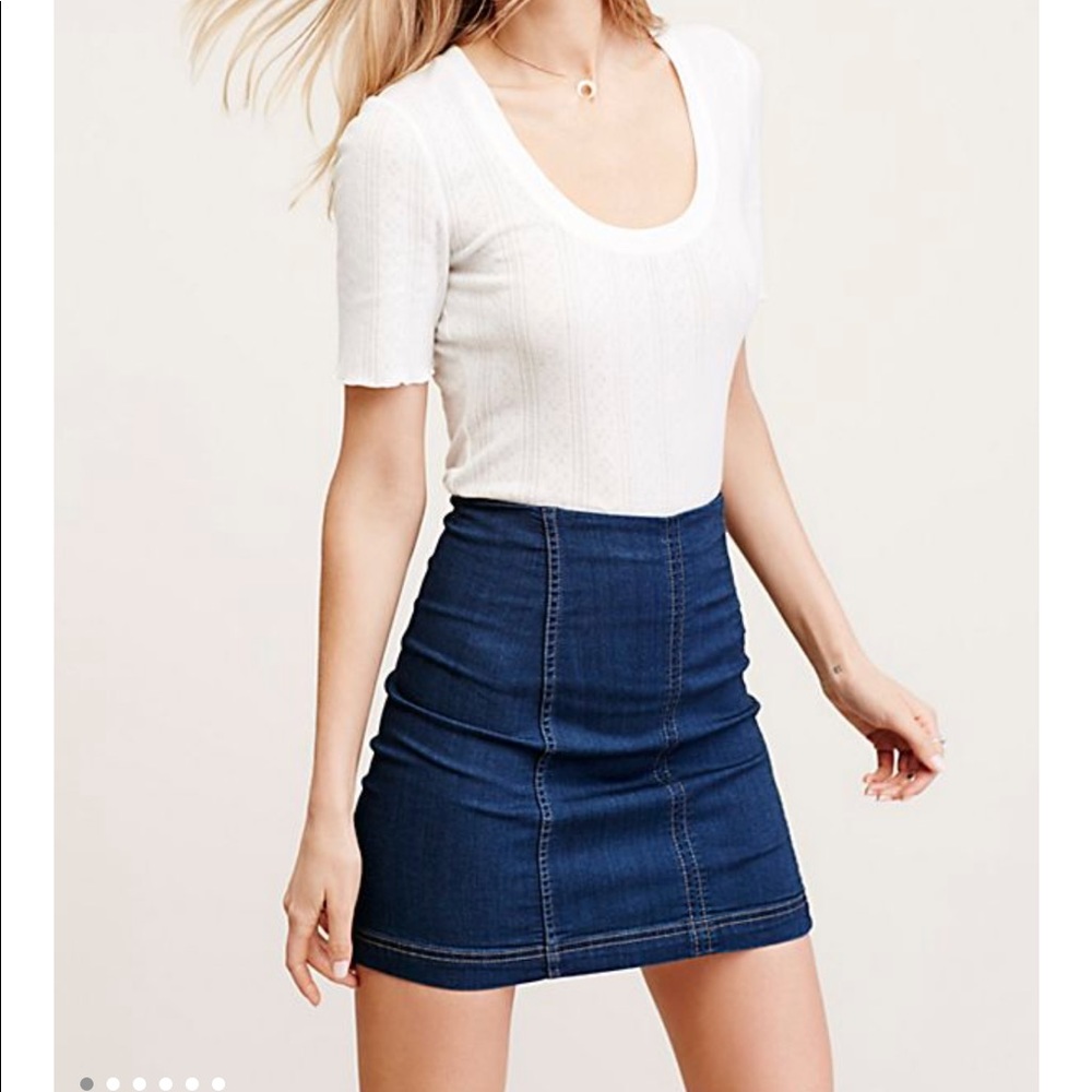 Free People Modern Femme Denim Mini